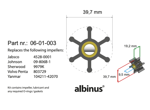 Premium Impeller kit PN 06-01-003