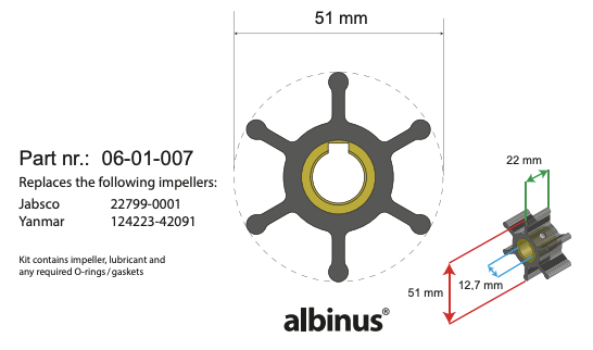 Premium Impeller kit PN 06-01-007