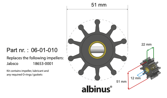 Premium Impeller kit PN 06-01-010