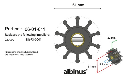 Premium Impeller kit PN 06-01-011